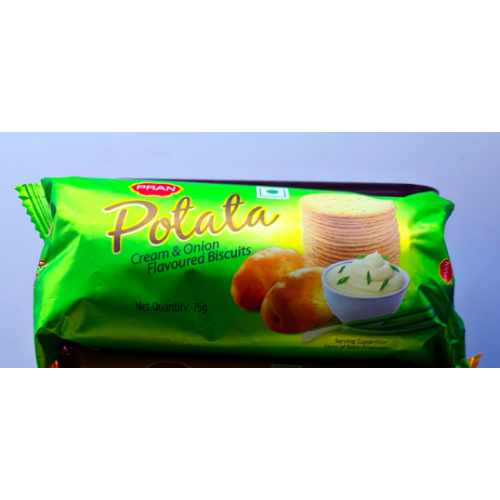 PRAN POTATA CREAM N ONION BISCUIT 10Rs