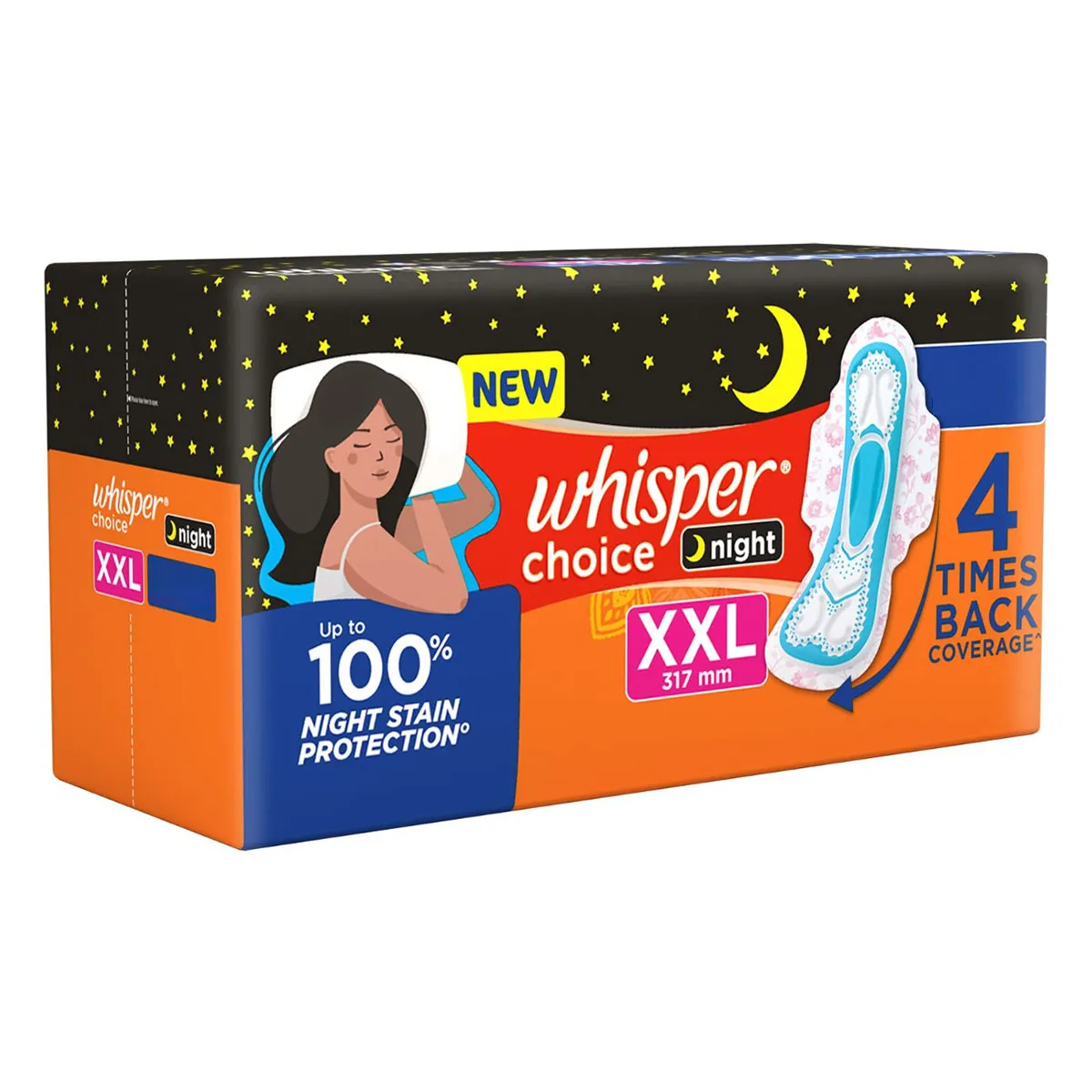 WHISPER CHOICE NIGHT XXL 16PADS ORANGE B