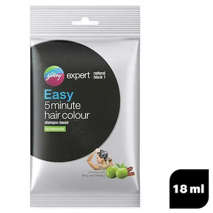 GOREJ EASY HAIR COLOUR SACHET BLACK 18ML