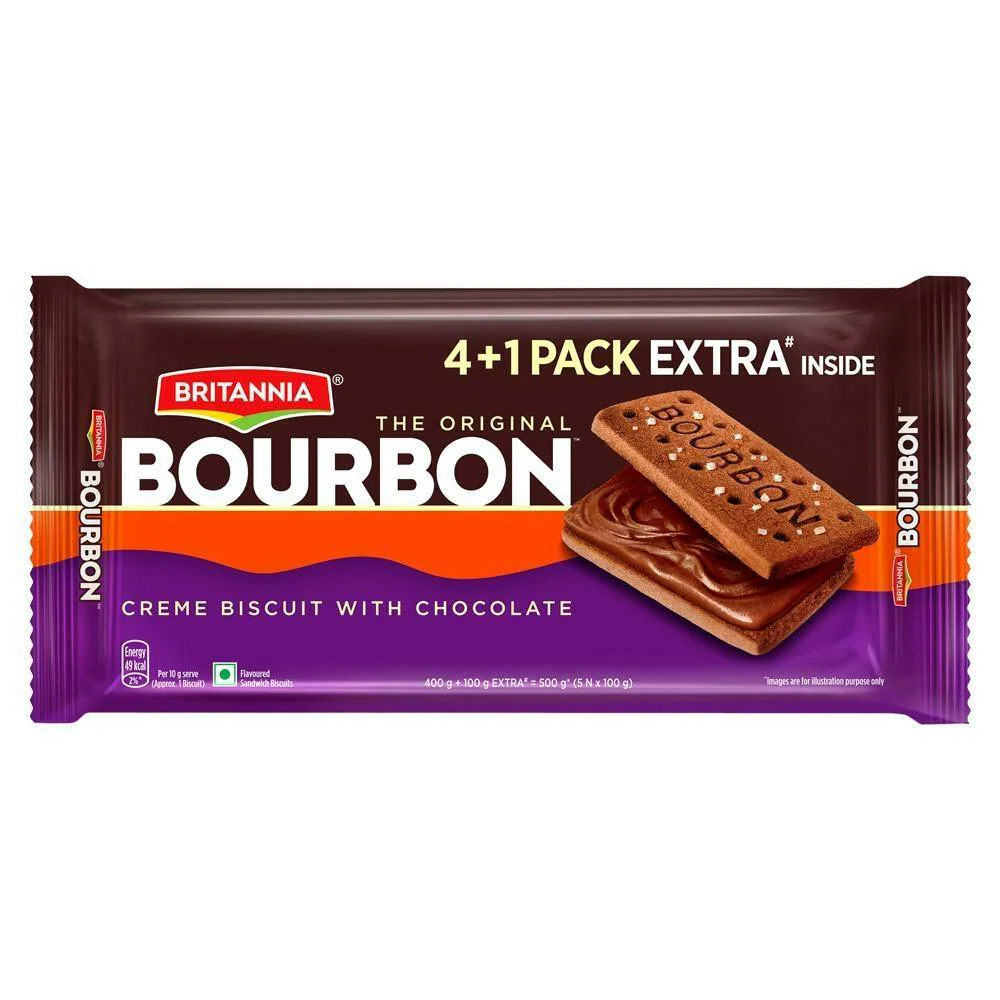 BRITANNIA BOURBON 100GX5 OFFER PACK 