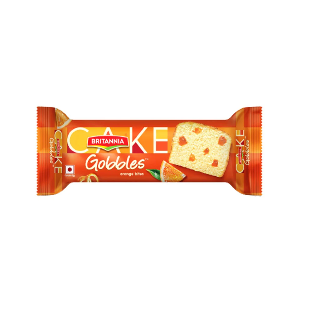 BRITANNIA GOBBLES ORANGE CAKE 15Rs